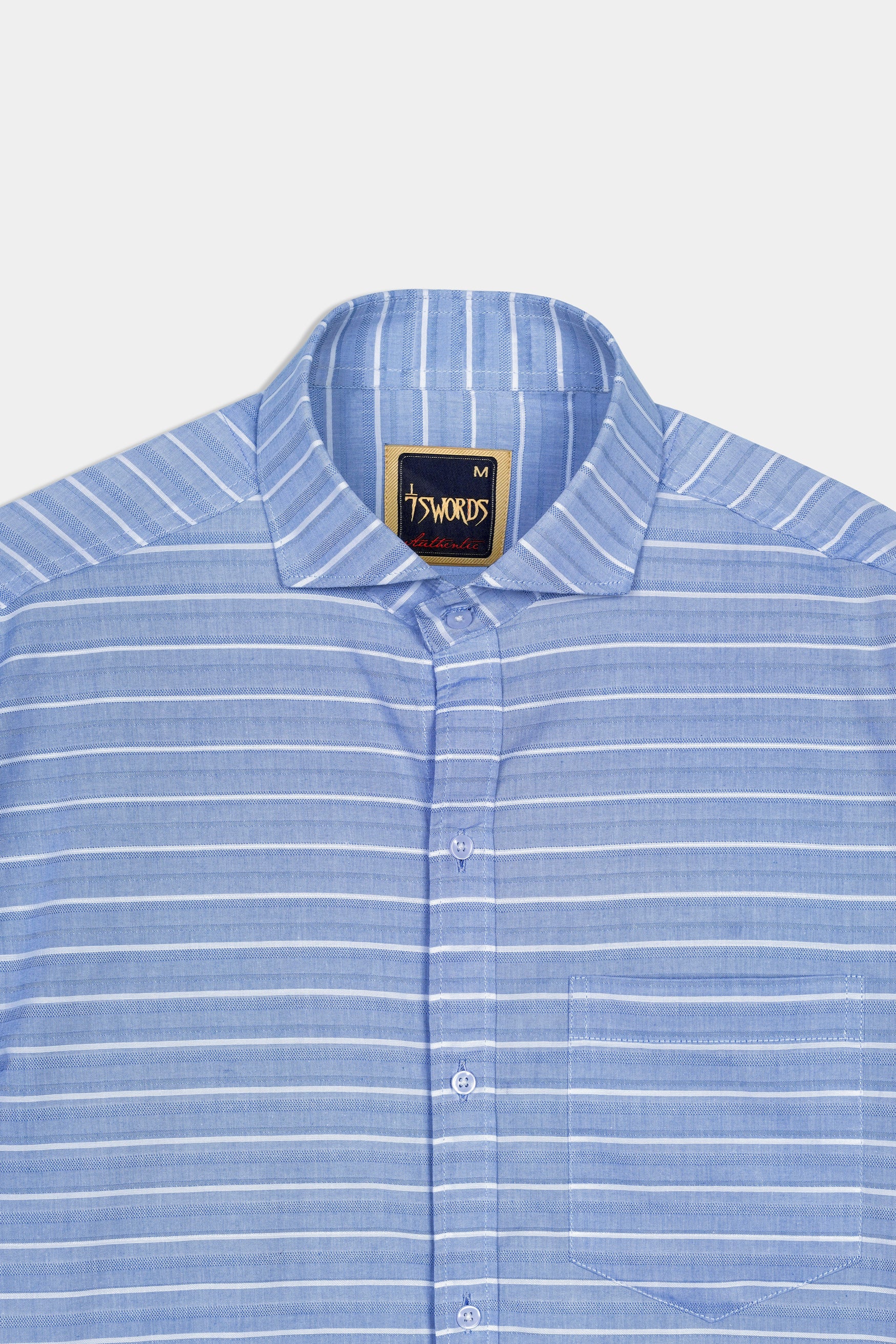 Polo Blue and White Striped Premium Cotton Shirt