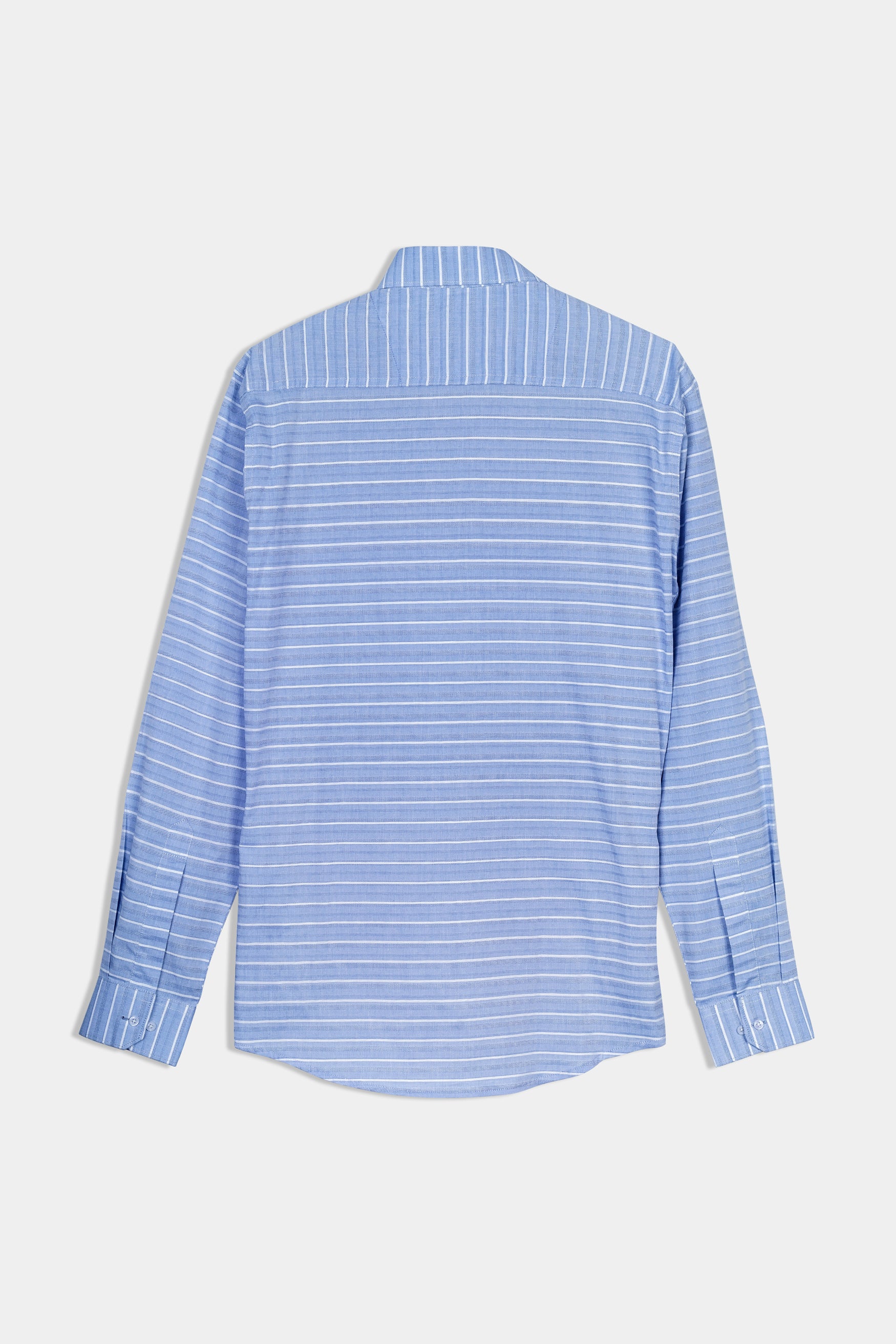 Polo Blue and White Striped Premium Cotton Shirt