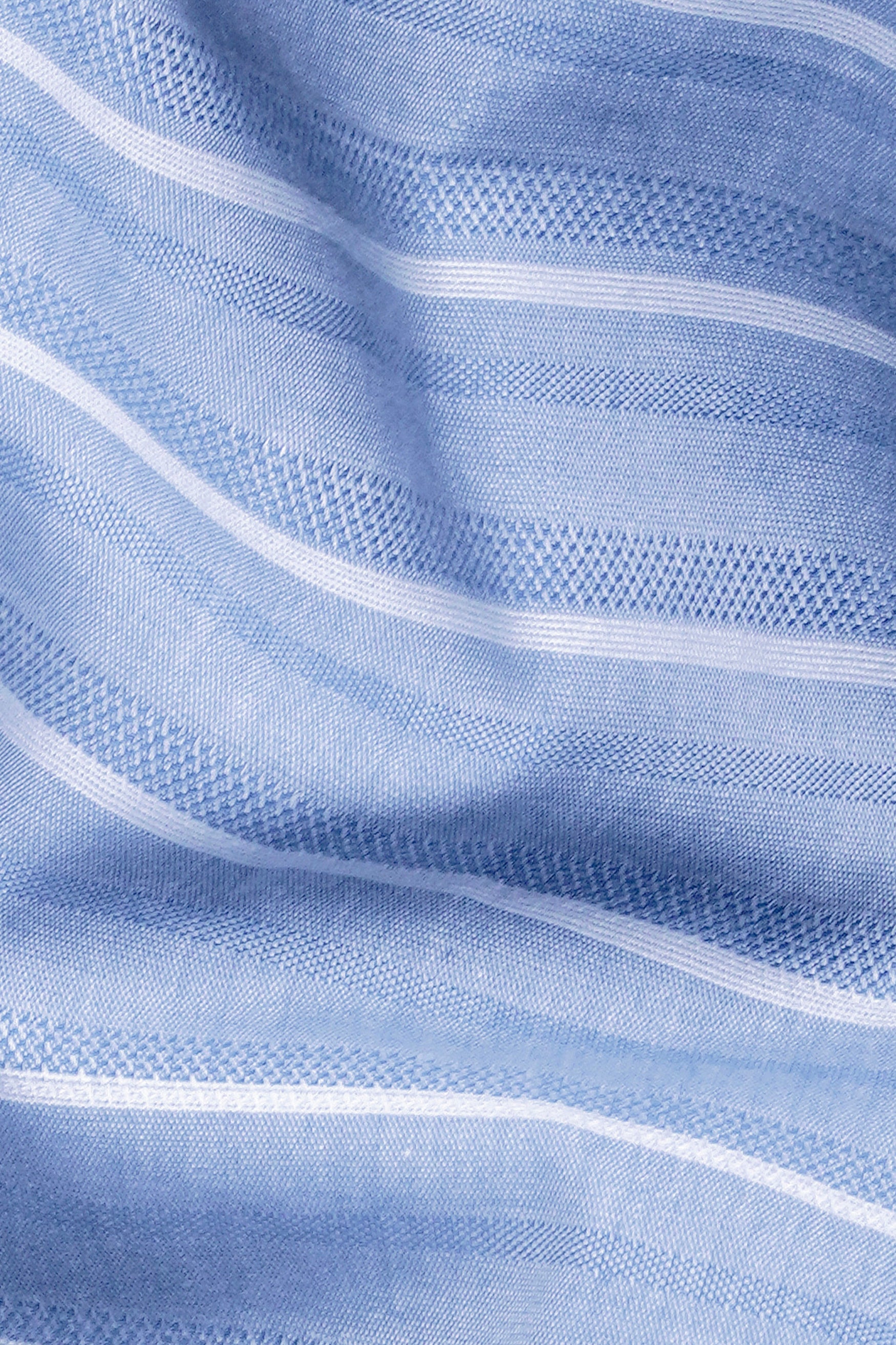 Polo Blue and White Striped Premium Cotton Shirt