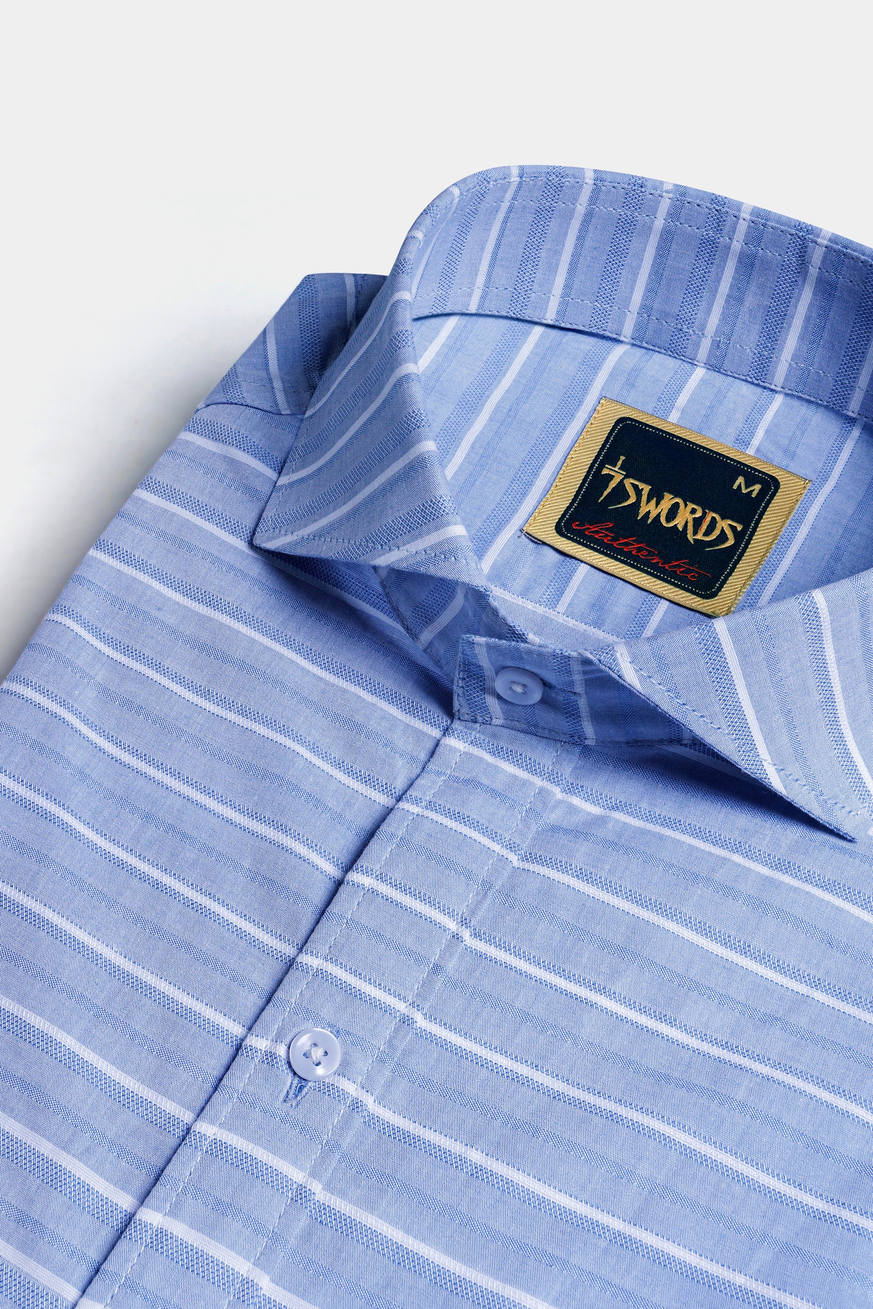 Polo Blue and White Striped Premium Cotton Shirt