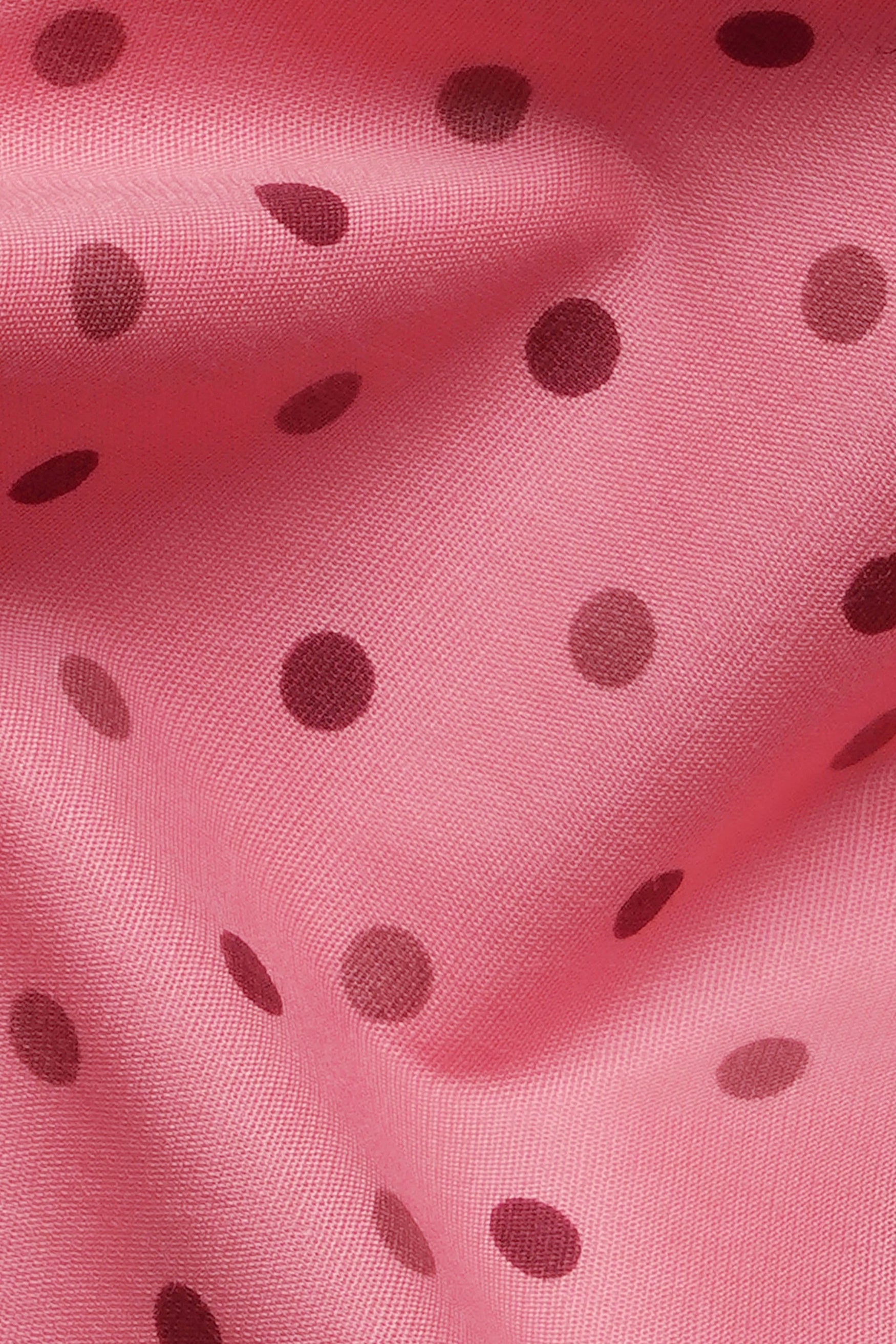 Blossom Pink with Claret Maroon Dotted Premium Cotton Shirt