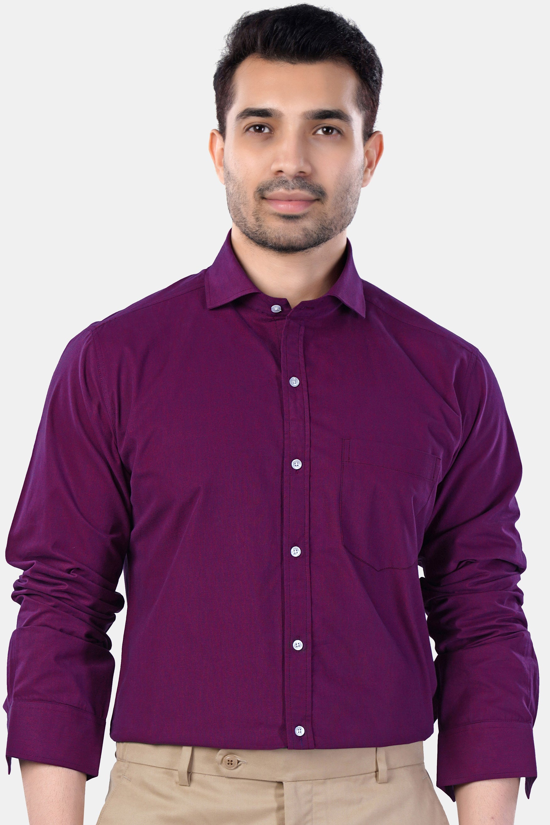 Pansy Purple Premium Cotton Shirt