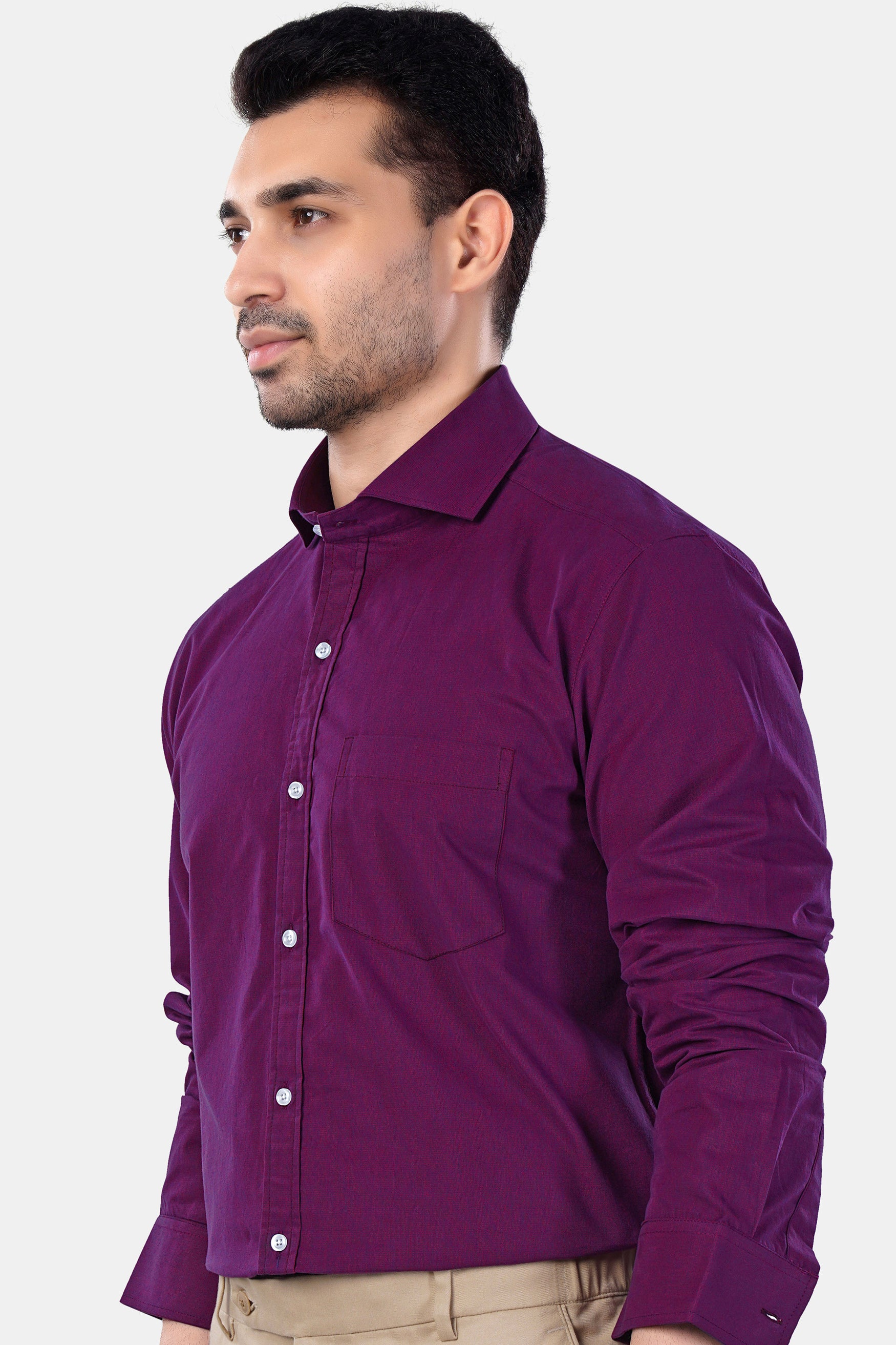 Pansy Purple Premium Cotton Shirt