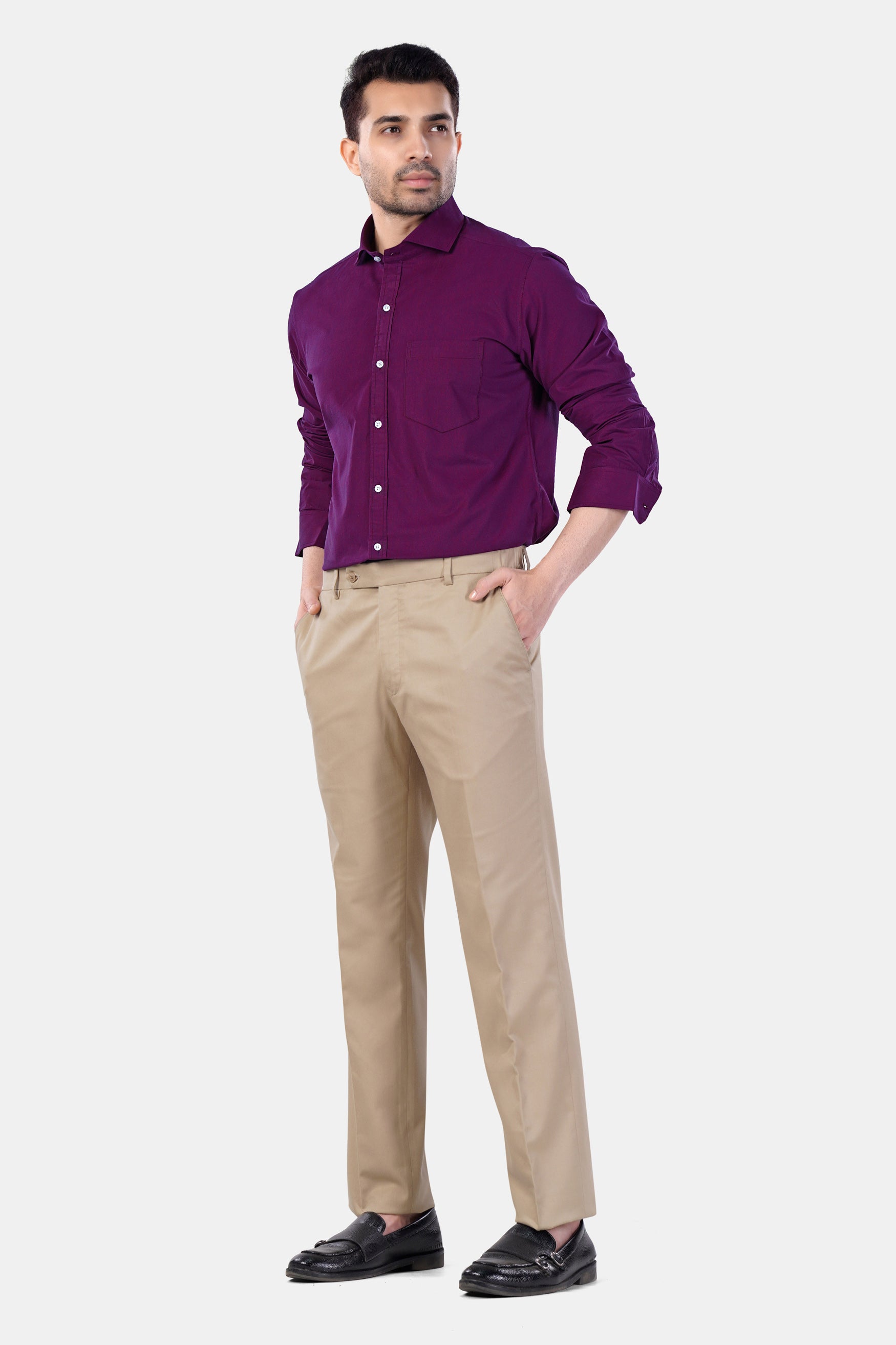 Pansy Purple Premium Cotton Shirt