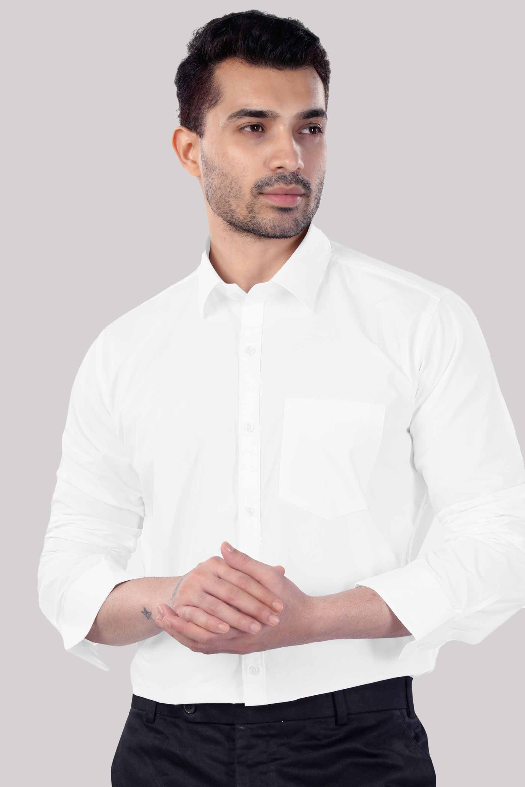 Bright White Premium Cotton Shirt