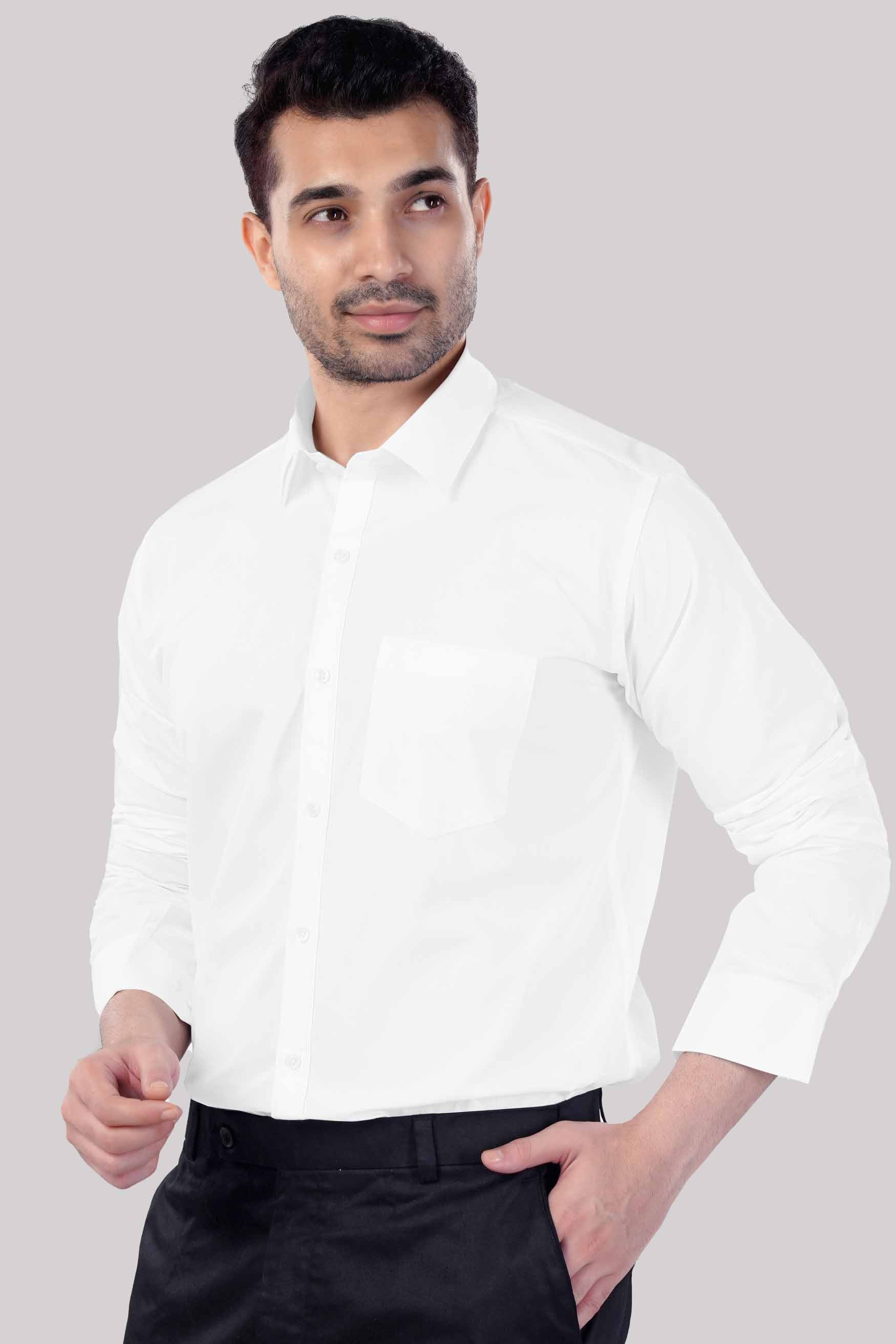 Bright White Premium Cotton Shirt