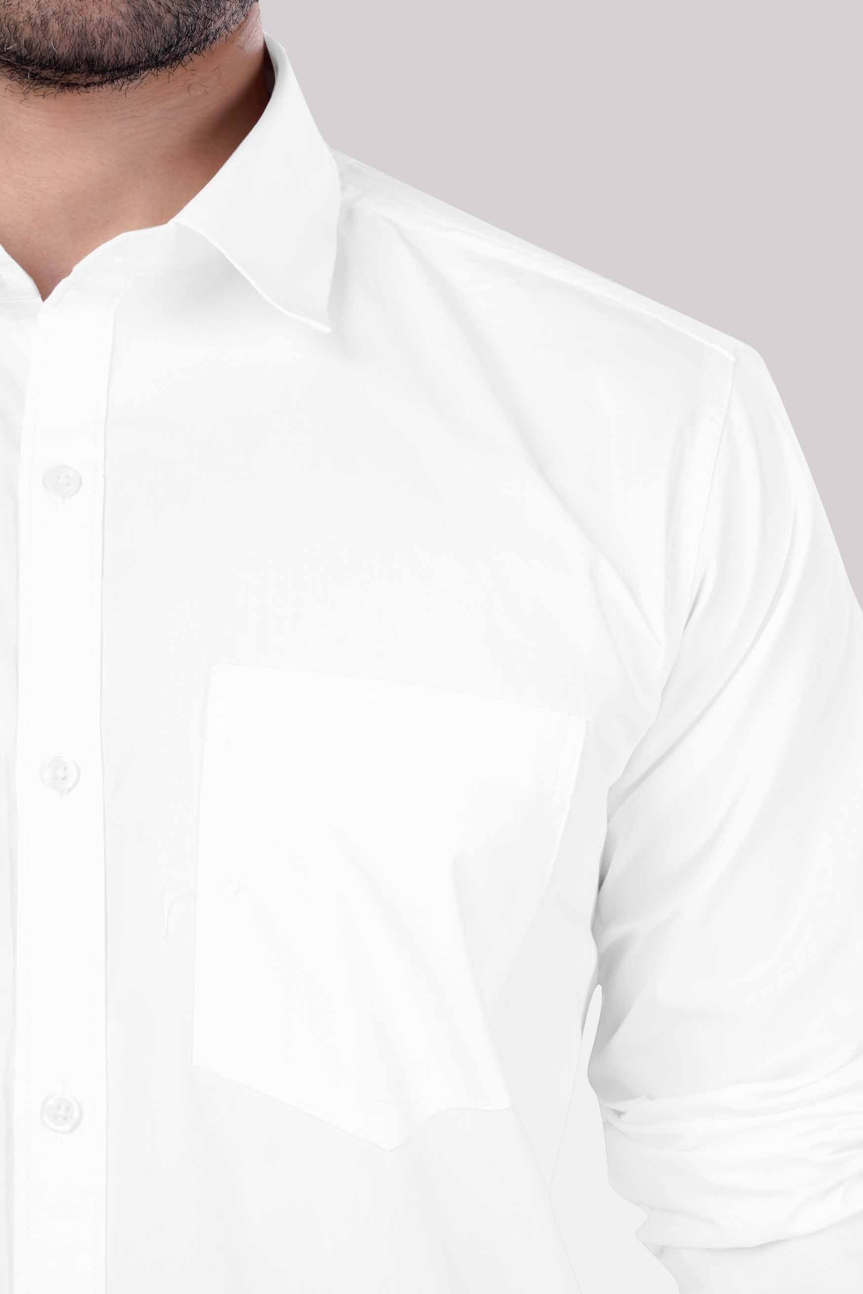 Bright White Premium Cotton Shirt