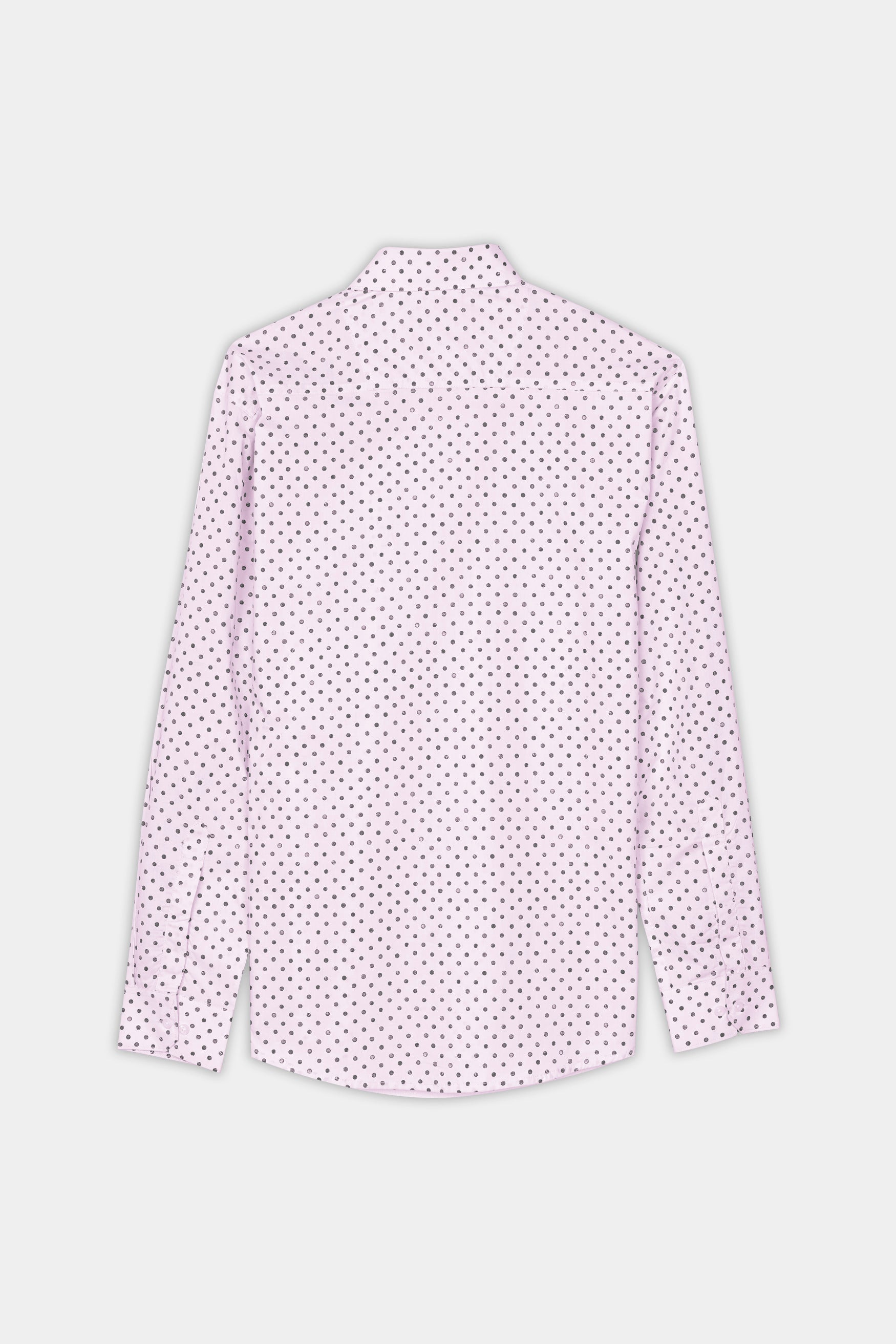 Cameo Lavender and Martini Gray Polka Dotted Premium Cotton Shirt