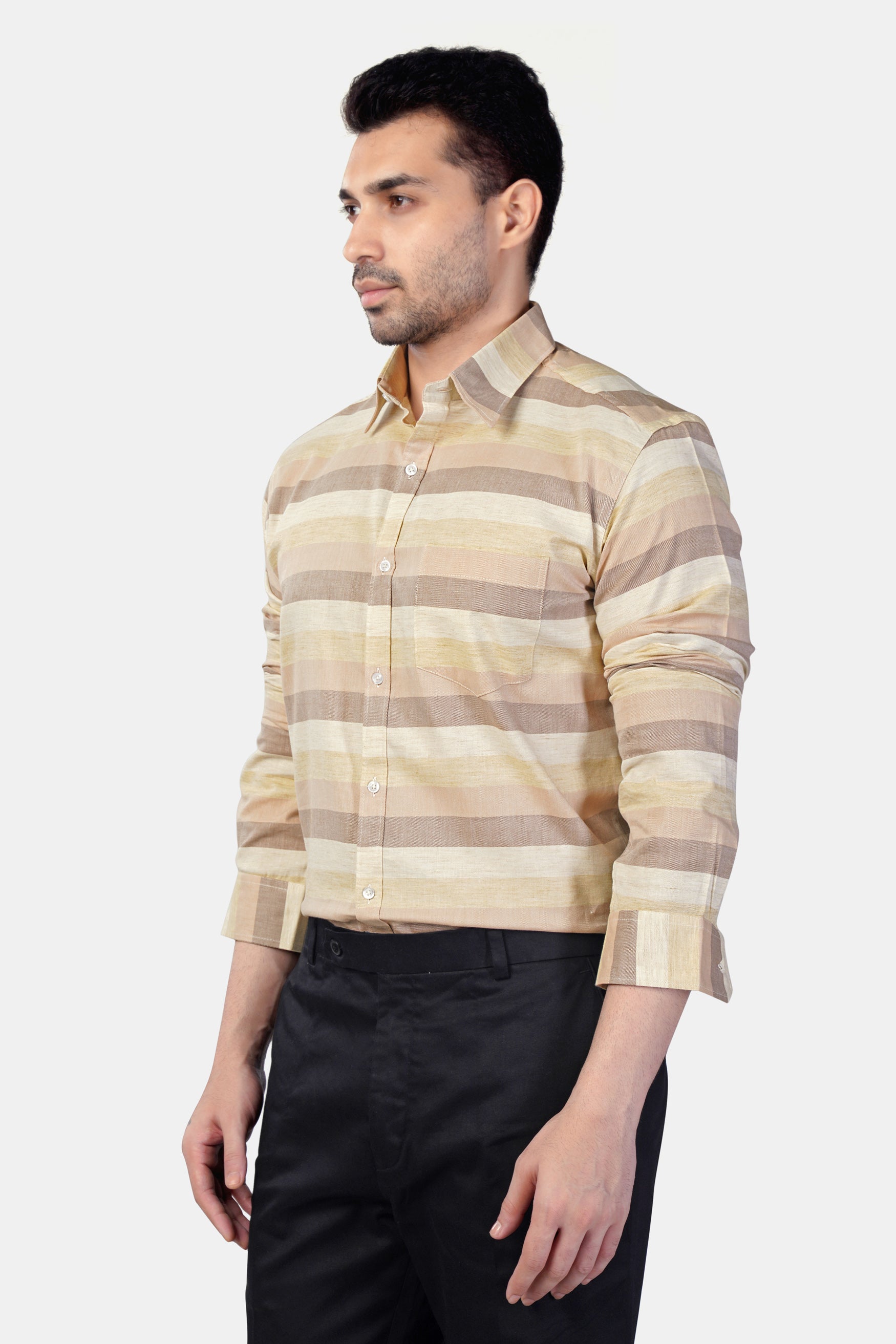 Rodeo Brown and Sorrel Brown Multicolour Premium Cotton Shirt