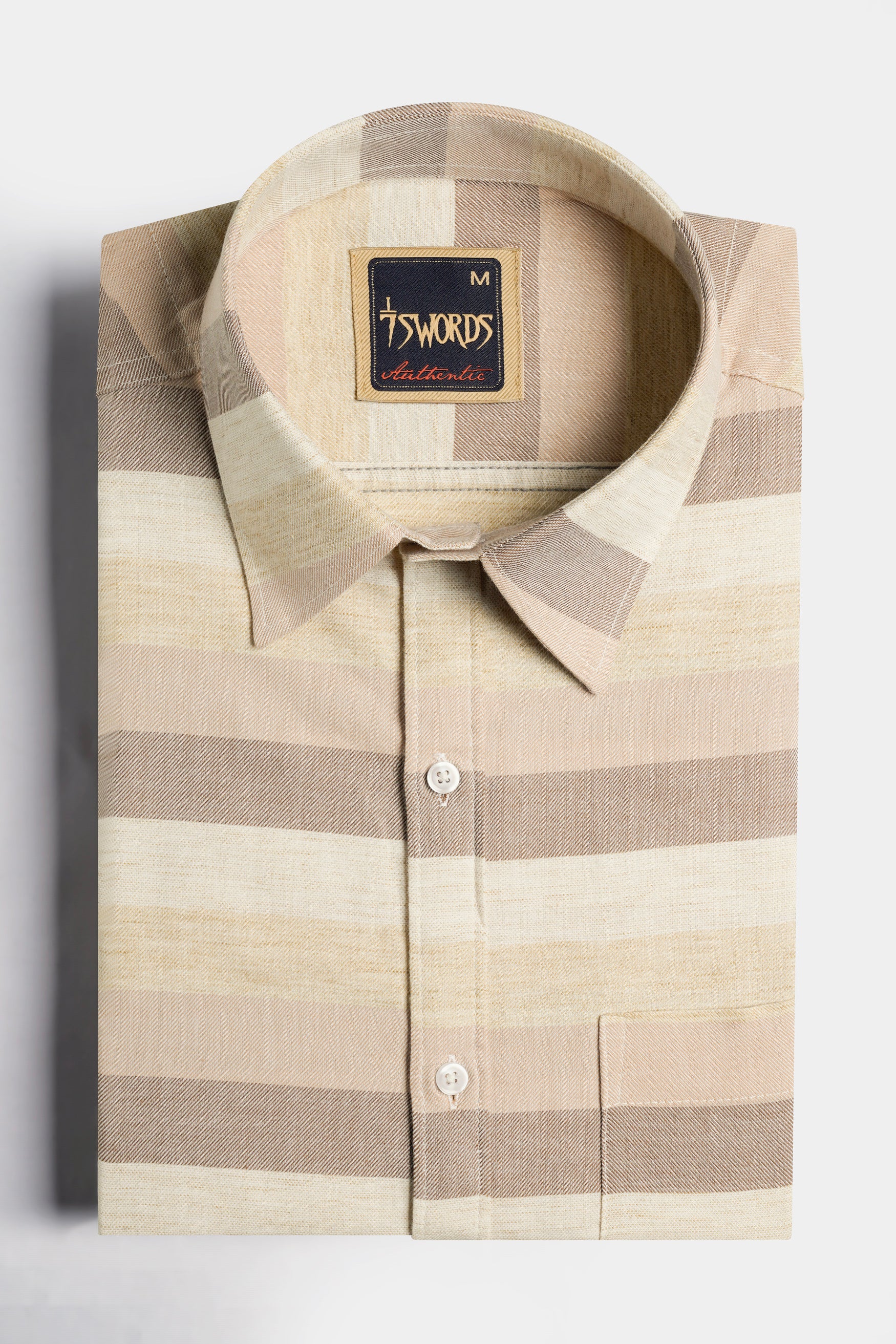 Rodeo Brown and Sorrel Brown Multicolour Premium Cotton Shirt