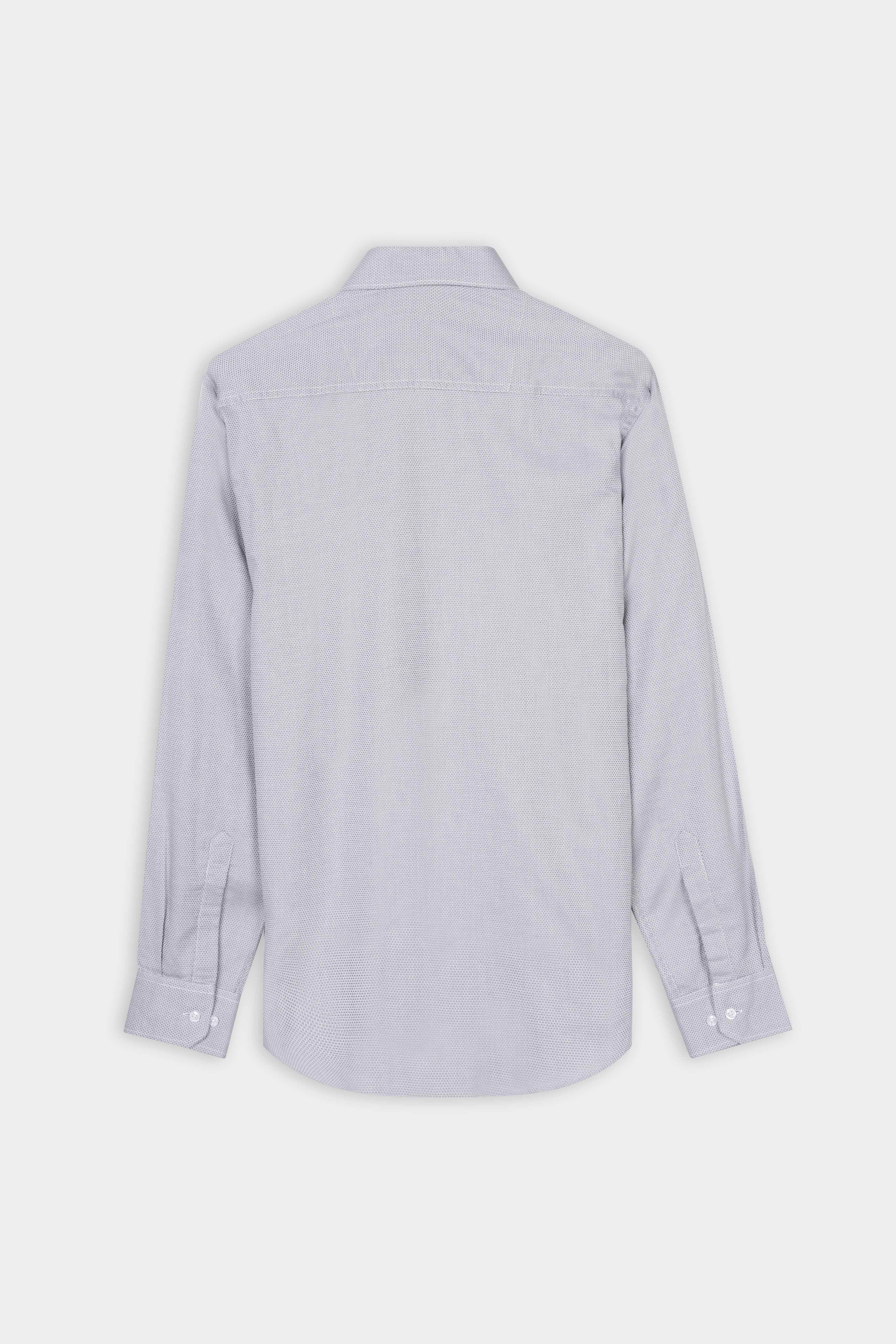 Ghost Gray textured Premium Cotton Shirt