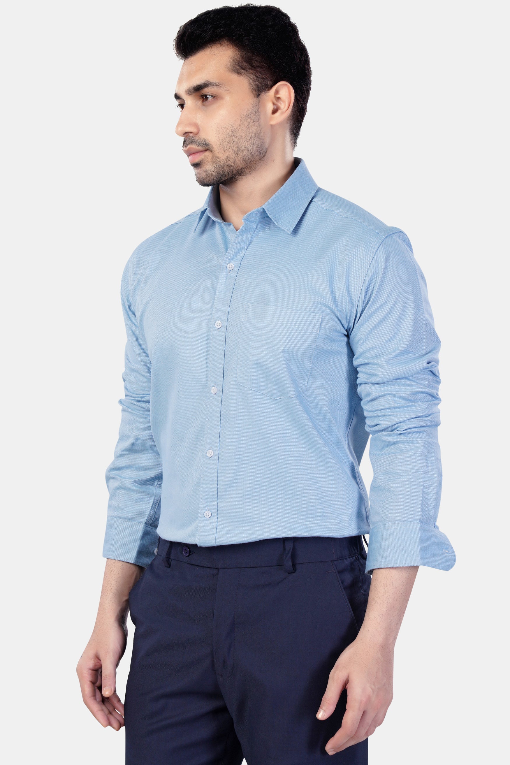 Spindle Blue Premium Cotton Shirt