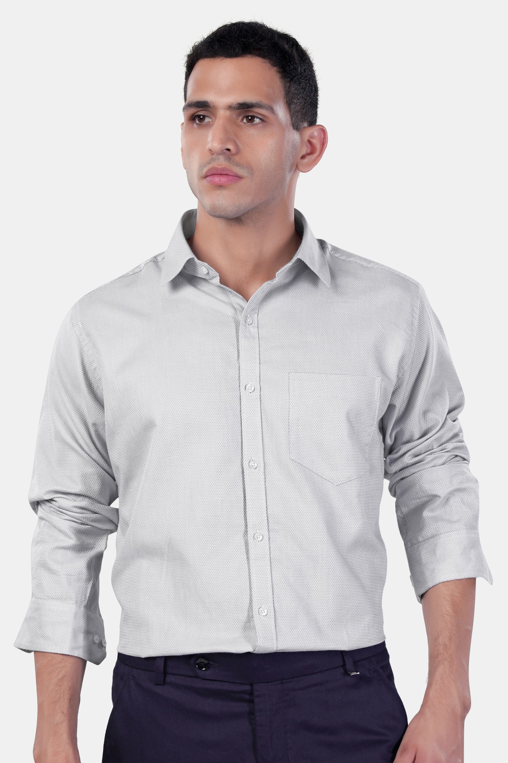 Platinum Gray Premium Cotton Shirt