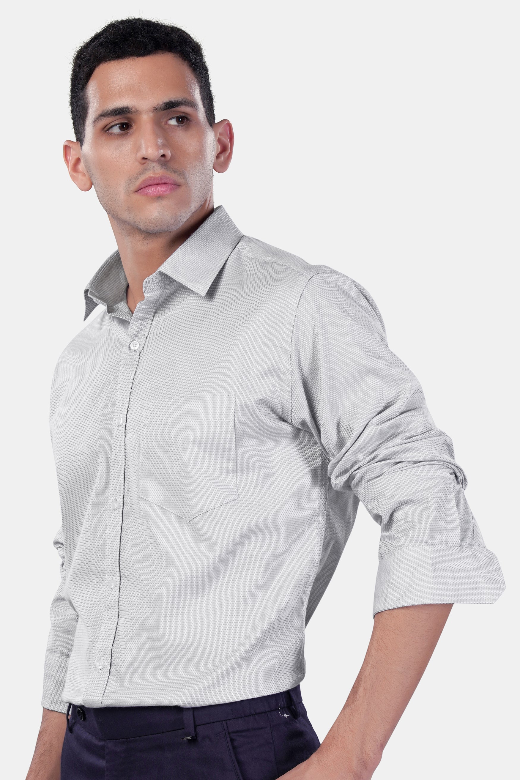 Platinum Gray Premium Cotton Shirt